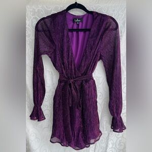 LULU’s Elegant Purple Women's Romper with pockets